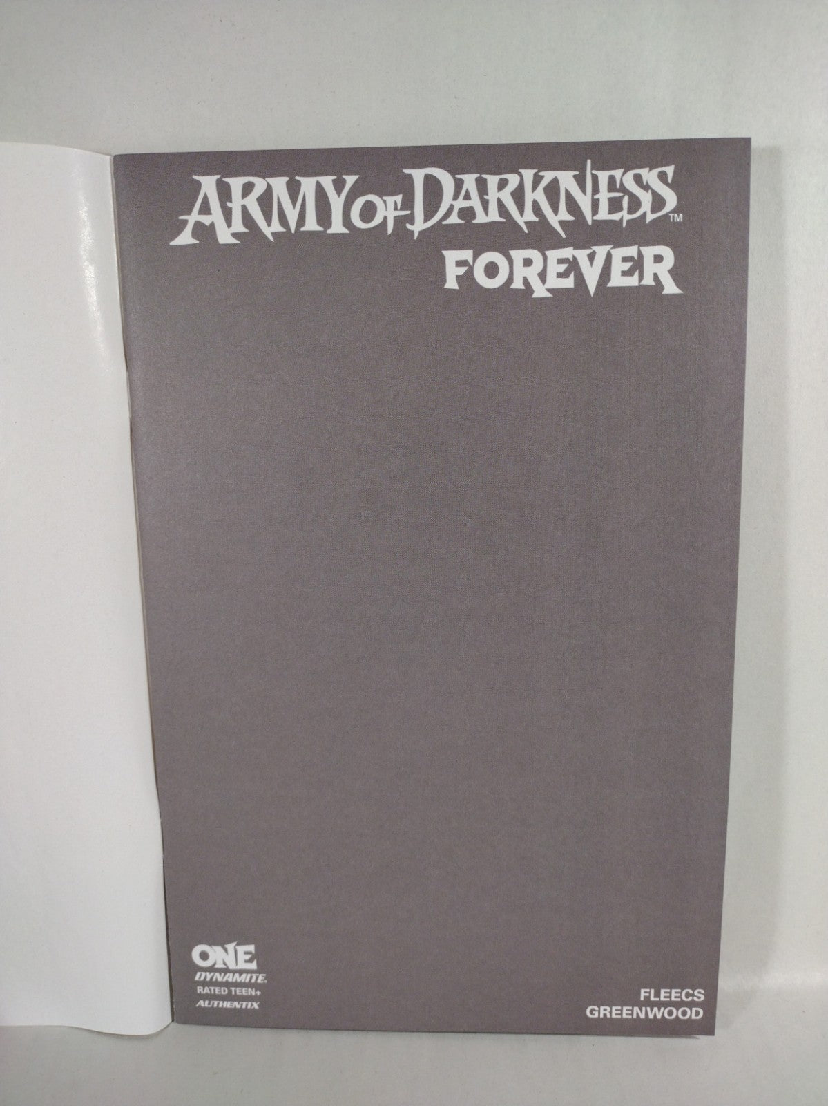 Army Of Darkness Forever #1 (2023) Dynamite Comic Blank Grey Sketch Cover NM