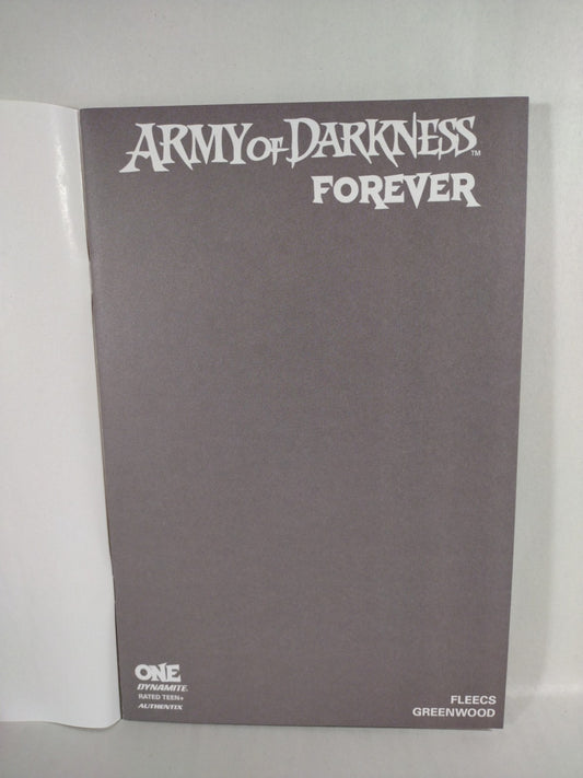 Army Of Darkness Forever #1 (2023) Dynamite Comic Blank Grey Sketch Cover NM
