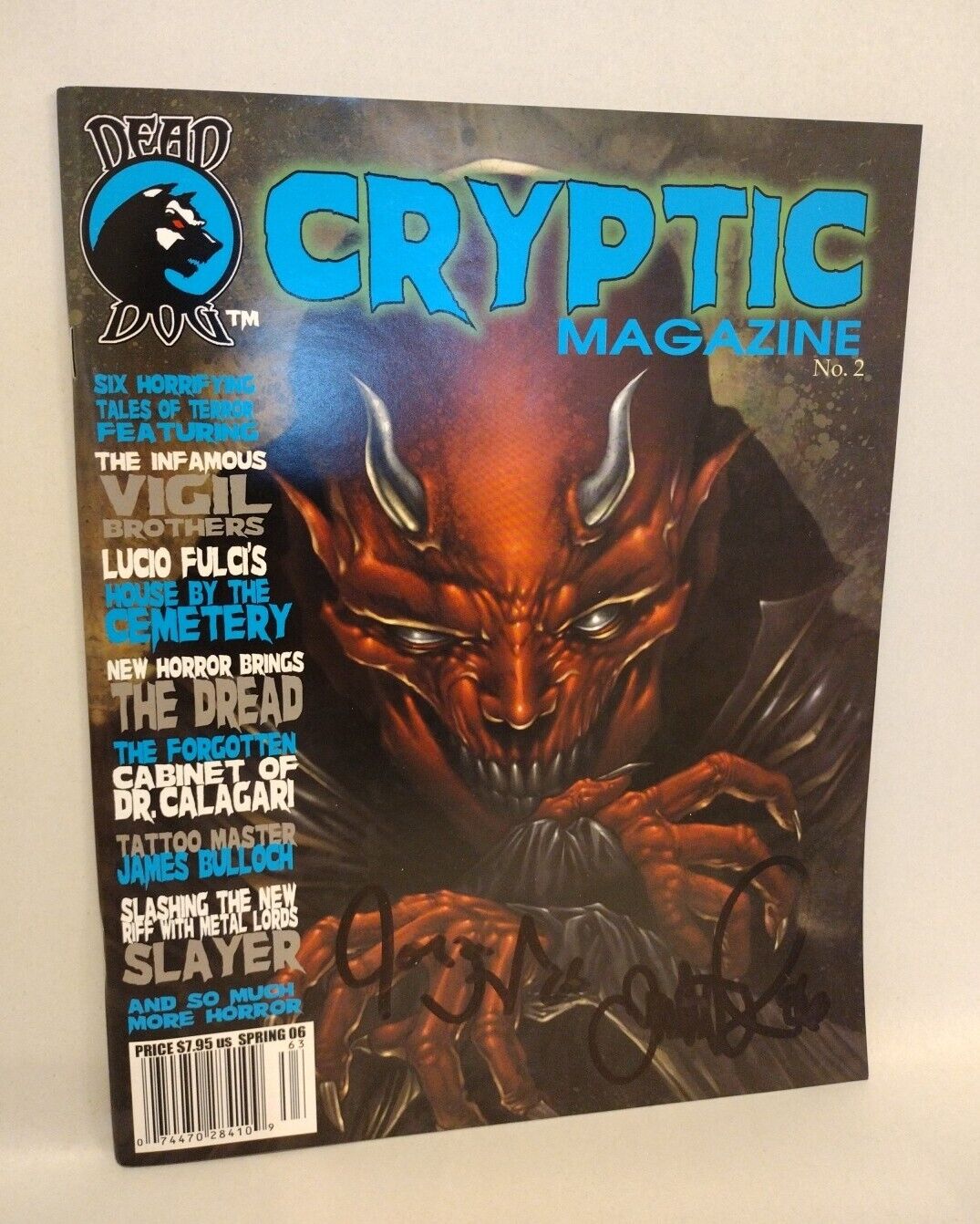 Cryptic Magazine #2 (2006) Dead Dog Slayer Sid Haig Signed Joe & Tim Vigil Cover