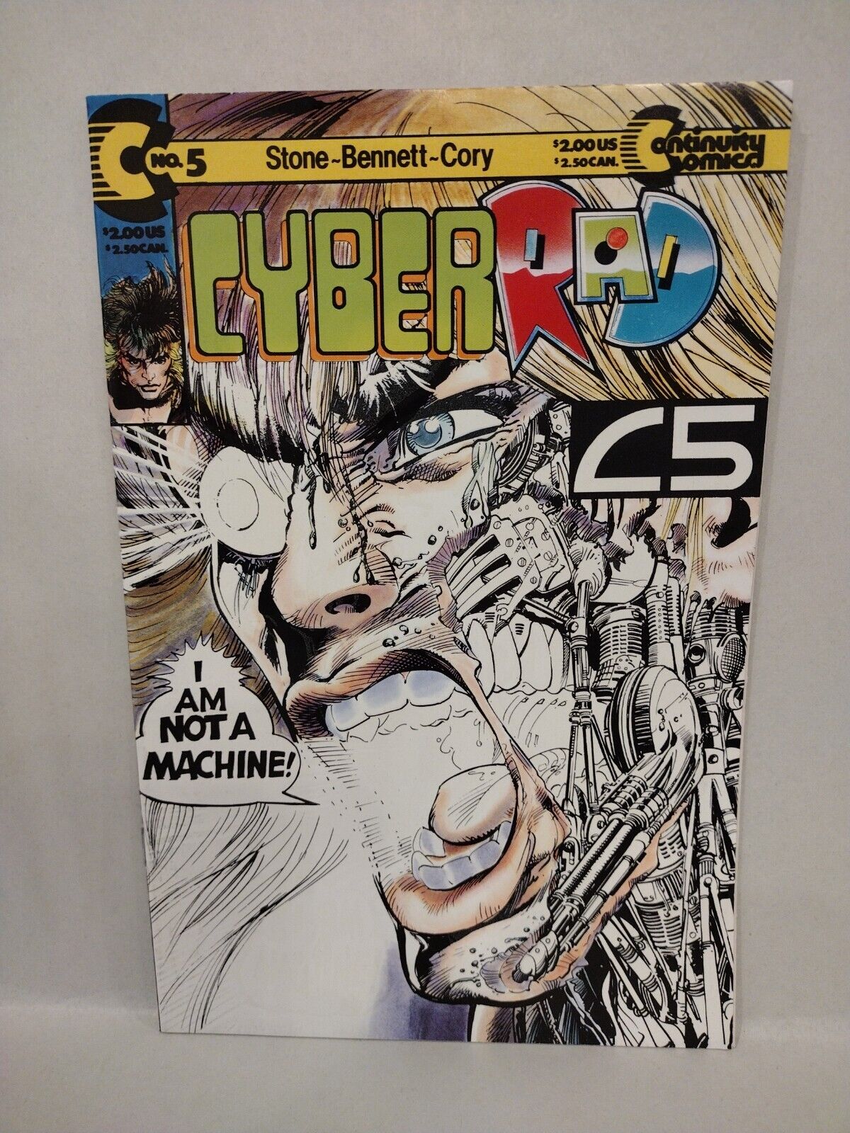 CyberRad #5 (1991) Continuity Comic Set GITD & Newstand Variant Richard Bennett 