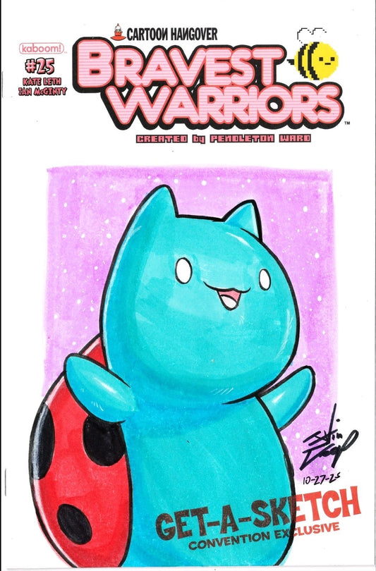 Bravest Warriors #25 (2014) Boom Comic Sketch Cover W Original Jevin Loop Art
