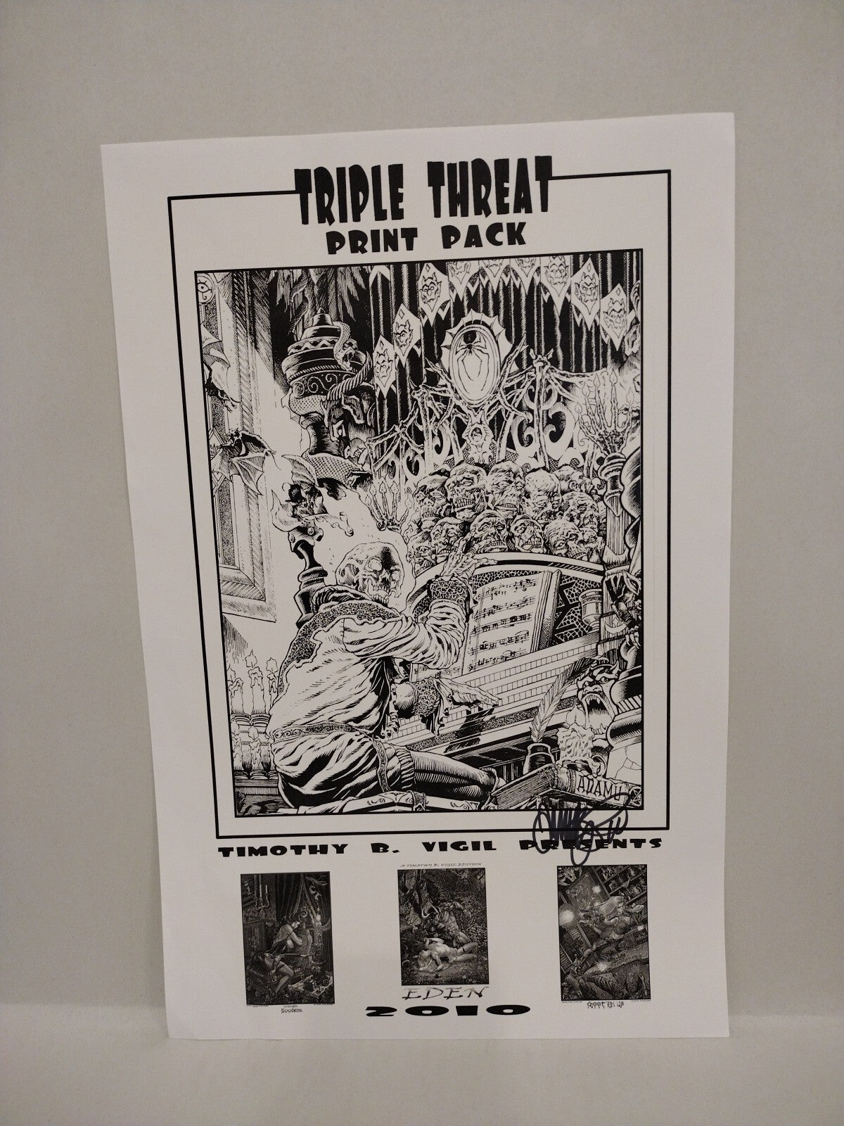 Tim Vigil Triple Threat 2010 Cover Print Only Signed
