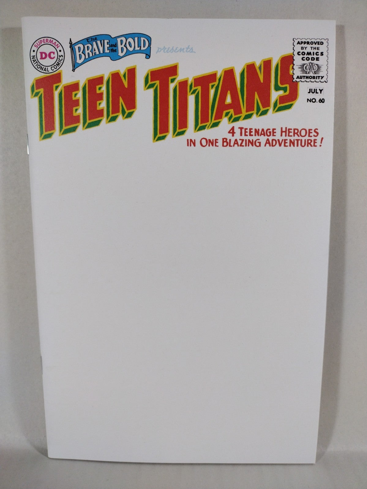 Brave and the Bold Facsimile Edition #60C (2025) DC Comic Blank Sketch Cover NM