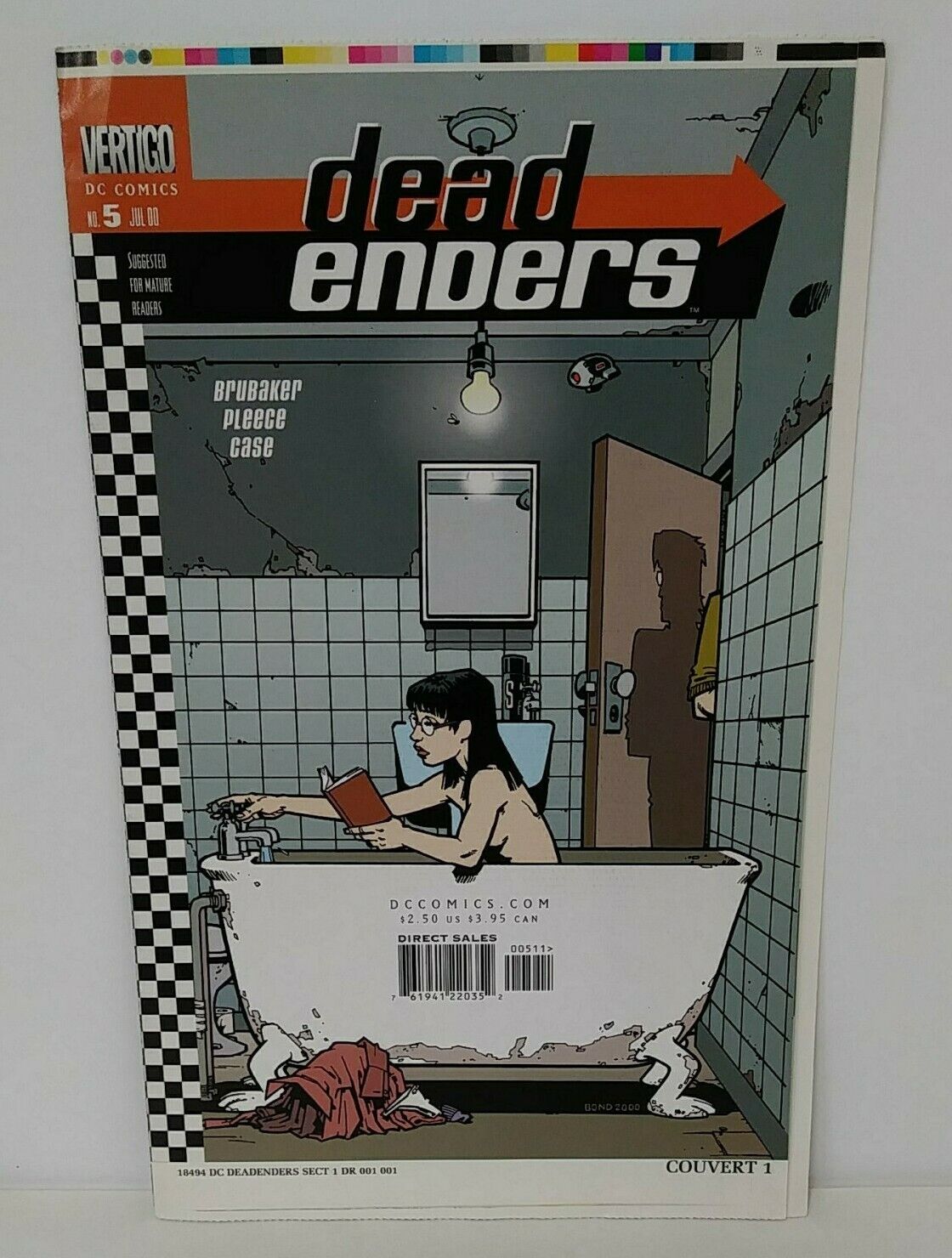 Dead Enders #5 (2000) Printer Proof "Couvert" Cover Page Ed Brubaker DC Comics