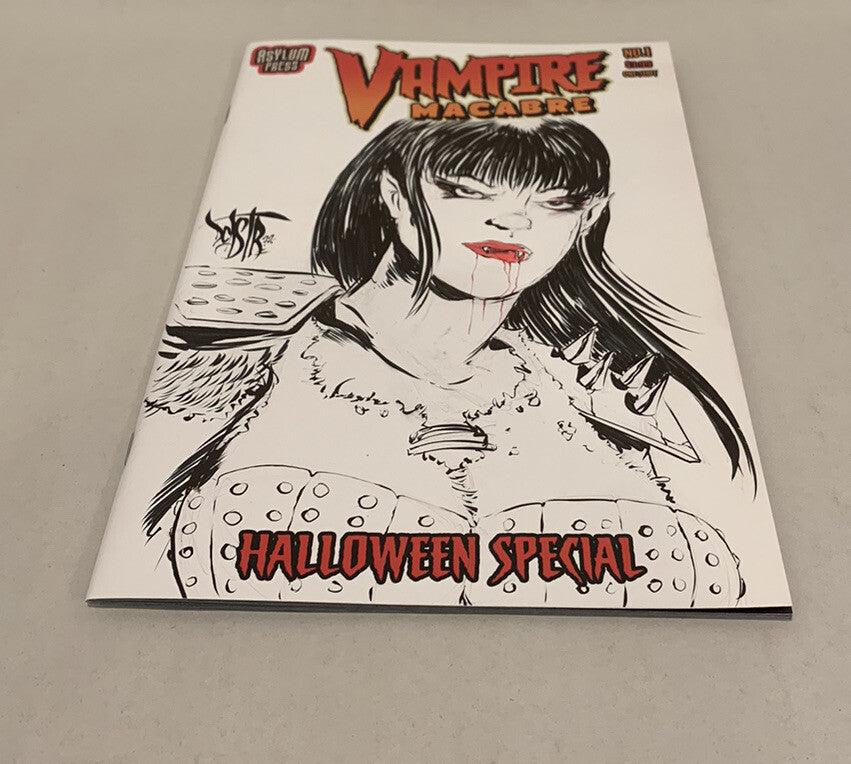 VAMPIRE MACABRE 1 (2021) Asylum Sketch Variant Cover Comic W Original Art DCastr