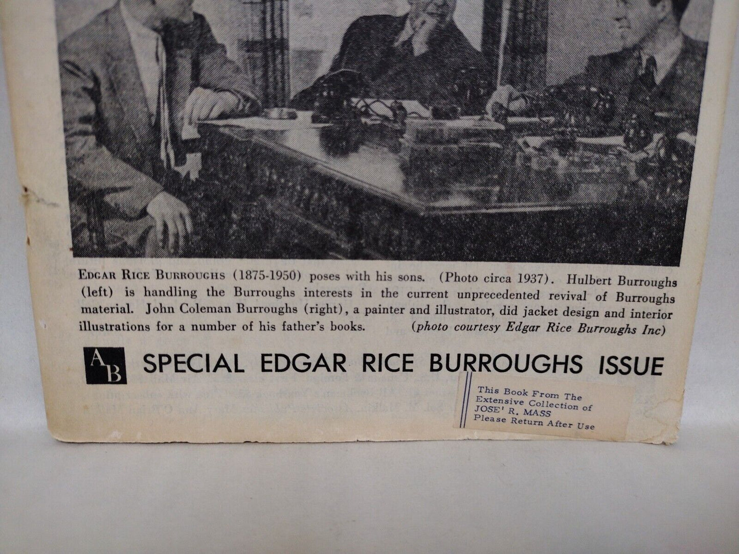 Antiquarian Bookman #22 (1963) Trade Magazine Edgar Rice Burroughs Index Issue 