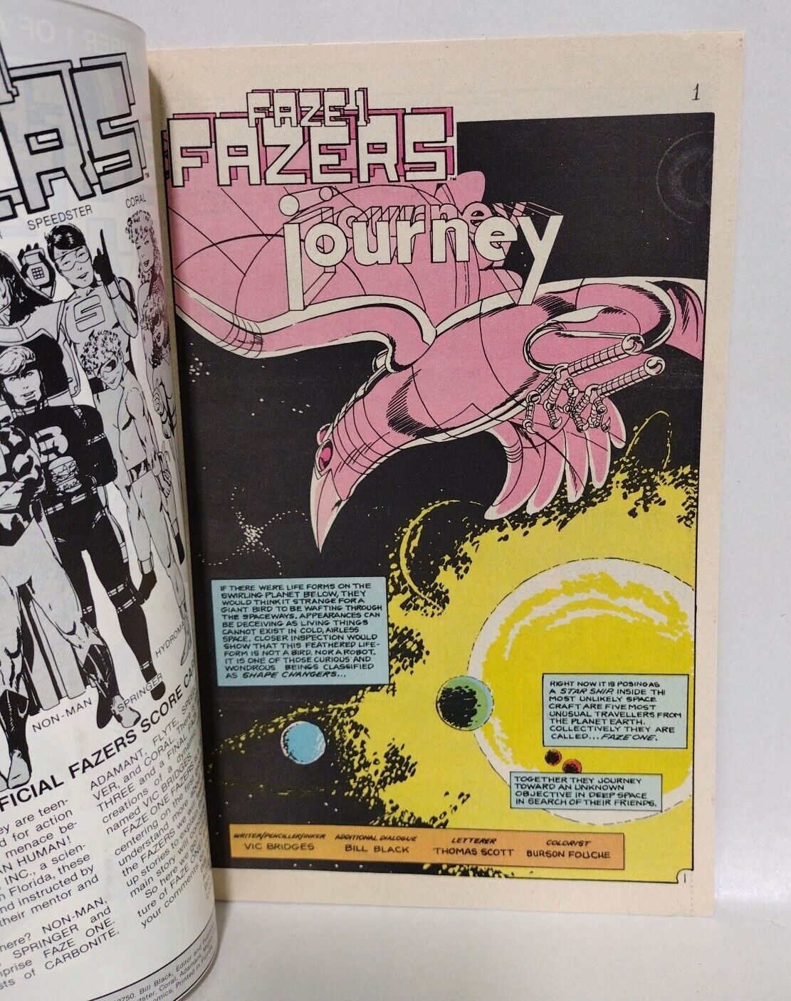 FAZE ONE FAZERS (1985) Complete AC Comics Set #1 2 3 4 Vic Bridges SKETCHBOOK