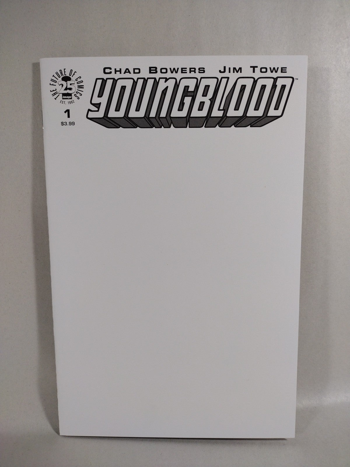 Youngblood #1 (2017) Image Comic Blank Sketch Variant Cover Bowers Towe New NM