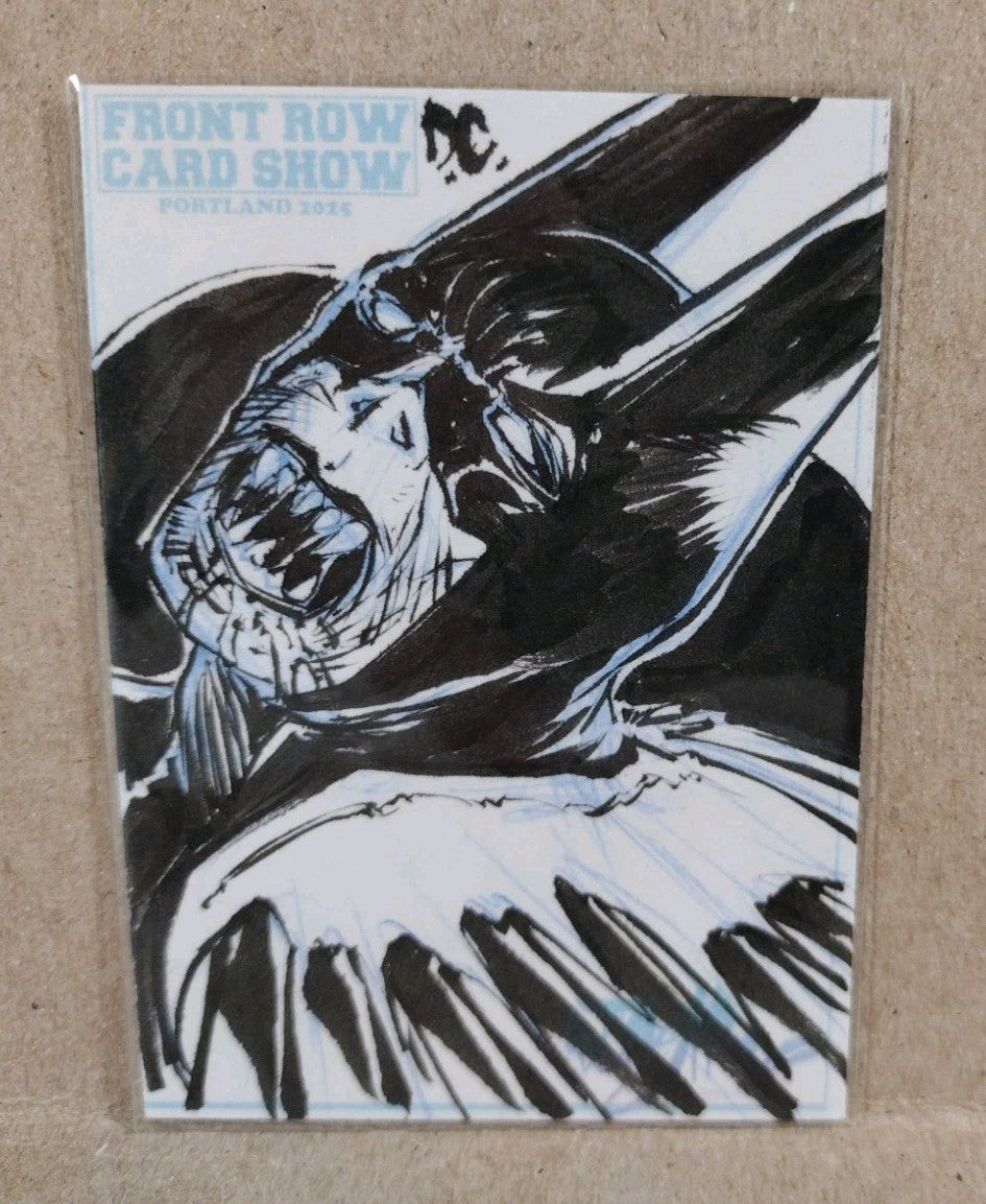DCastr (2025) Front Row Show Exclusive Sketch Card W Original Vampire Batman Art