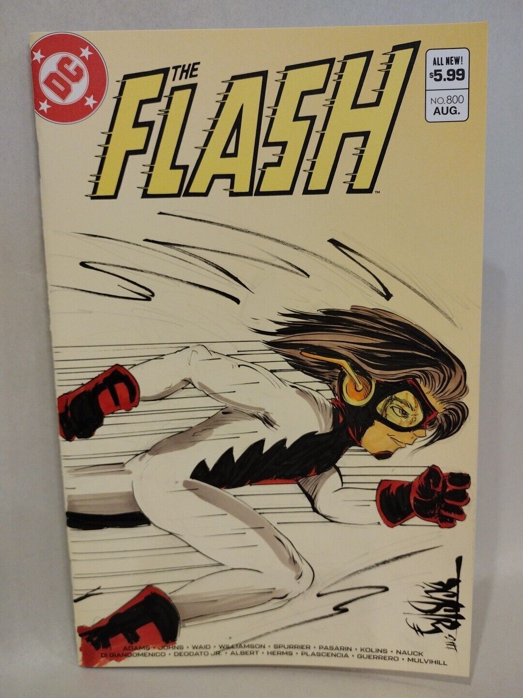 FLASH #800 (2023) DC Comic Sketch Cover Variant W Original DCastr Impulse Art 