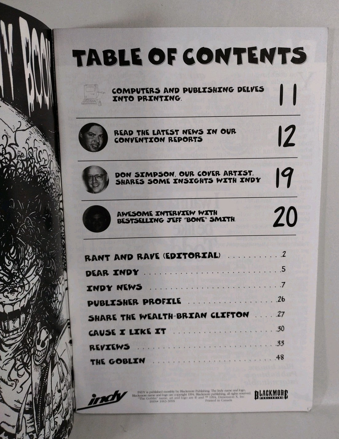 Indy (1994) Blackmore Independent Comic Magazine Lot #7 8 Tim Vigil Don Simpson