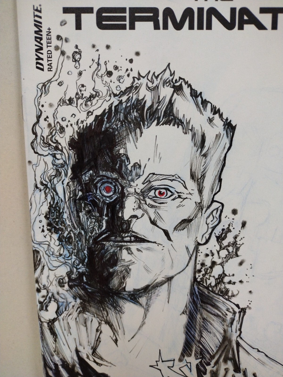 Terminator #1 (2024) Dynamite Comic Sketch Variant Cover W Original JAG Art