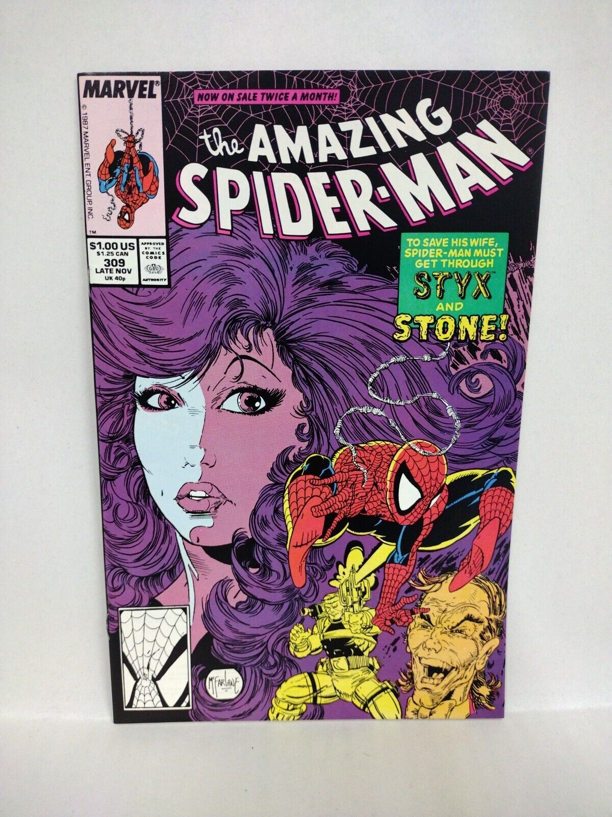 Amazing Spider-Man #308 309 (1987) Todd McFarlane Marvel Comic Lot VF-NM