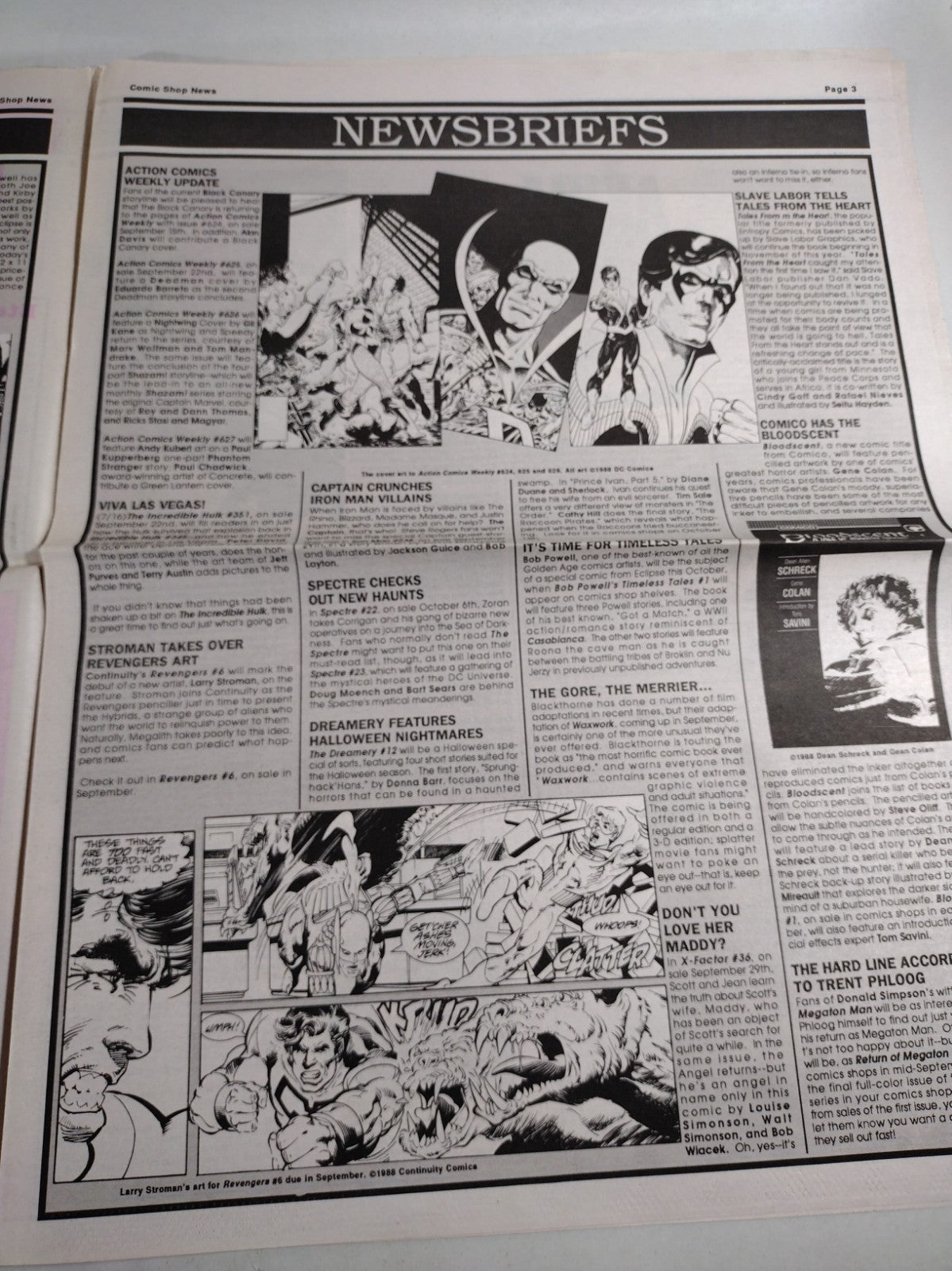 Comic Shop News #60 (1988) August 24th Newsletter Something Strange Continuity