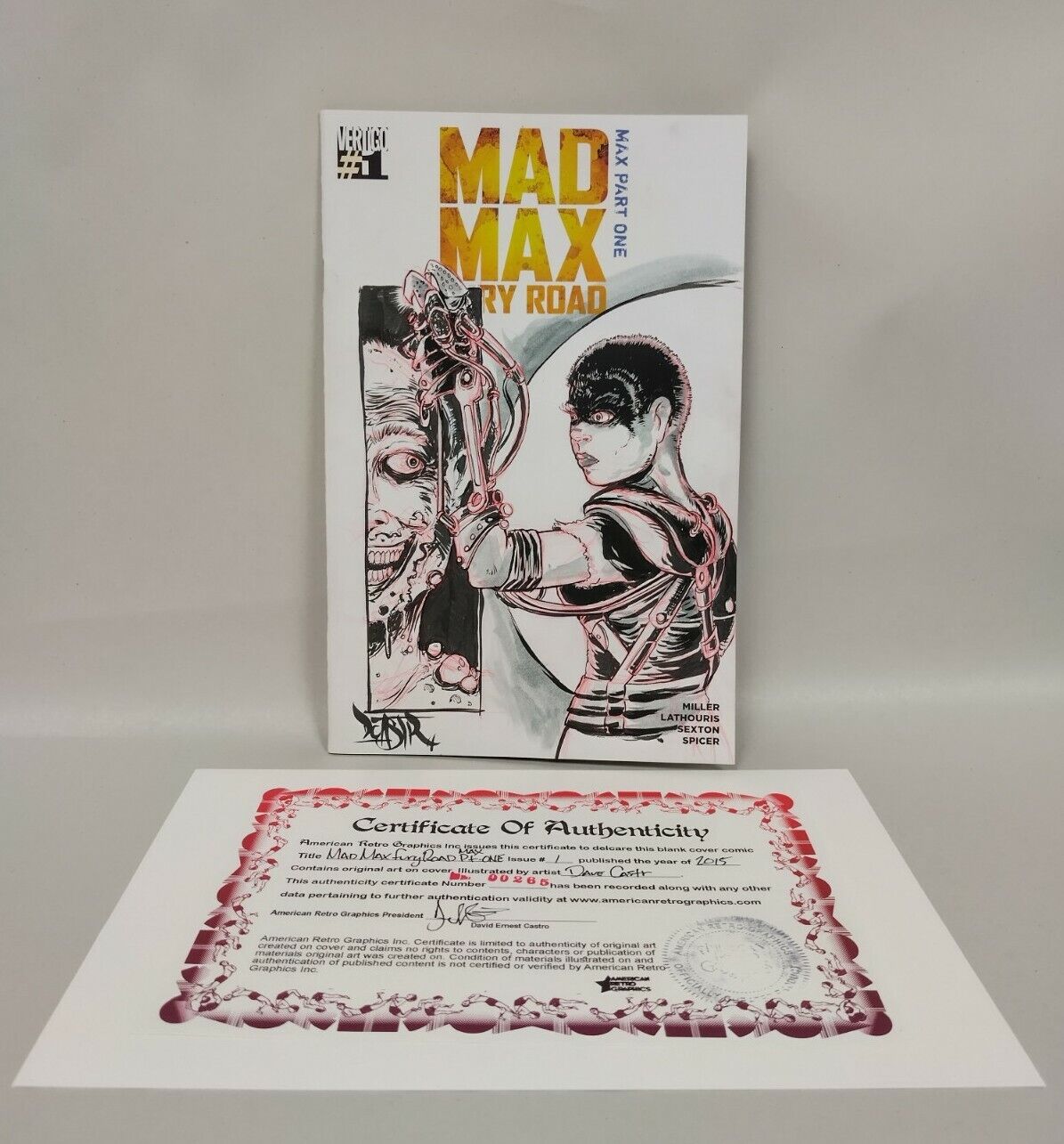 Mad Max Fry Road  Max Party One #1 Blank Cover Variant Comic W Original Art ARG 