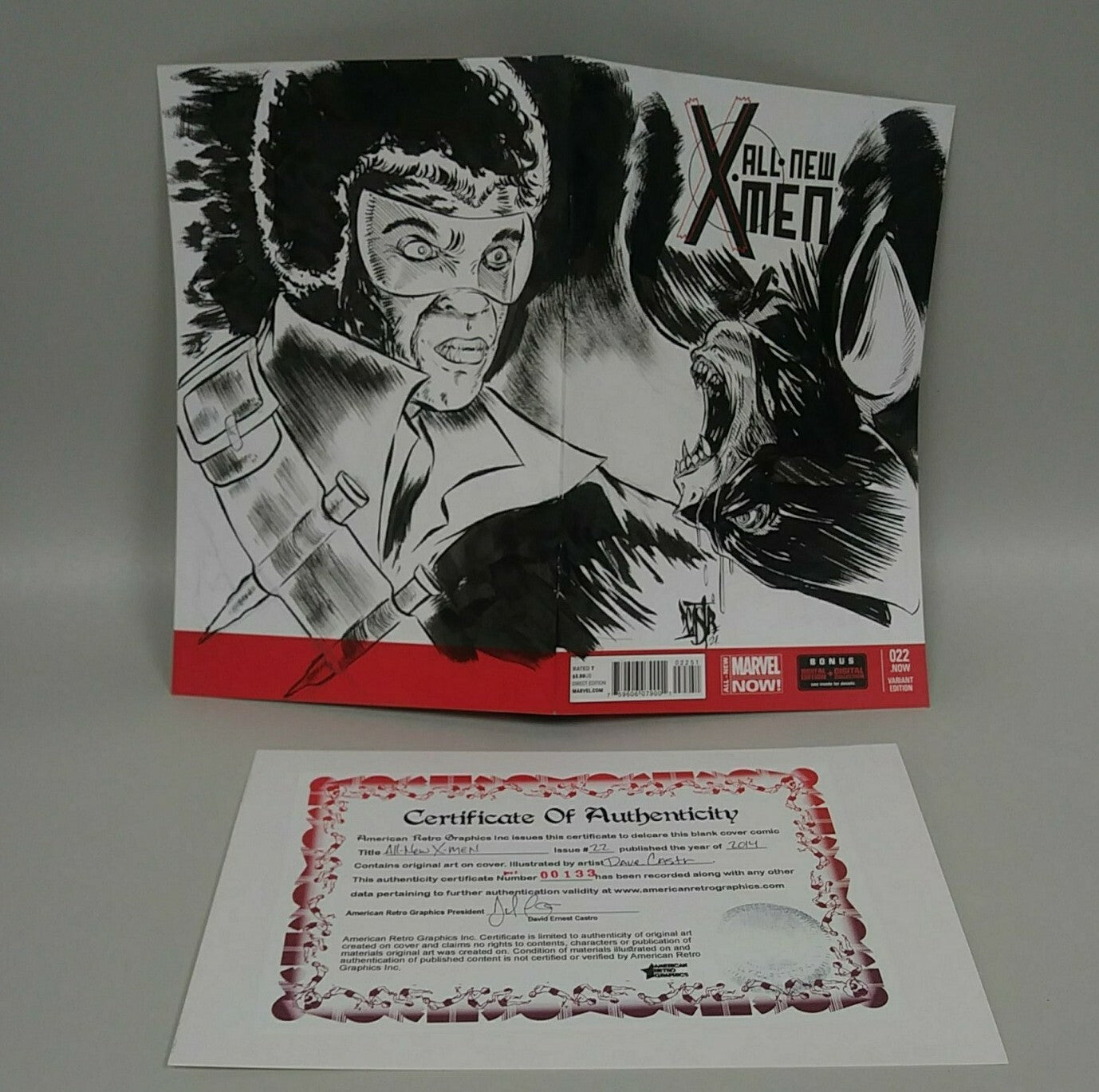 All New X-Men 22 Marvel 2014 Sketch Cover Variant Comic W Original DCastr Art