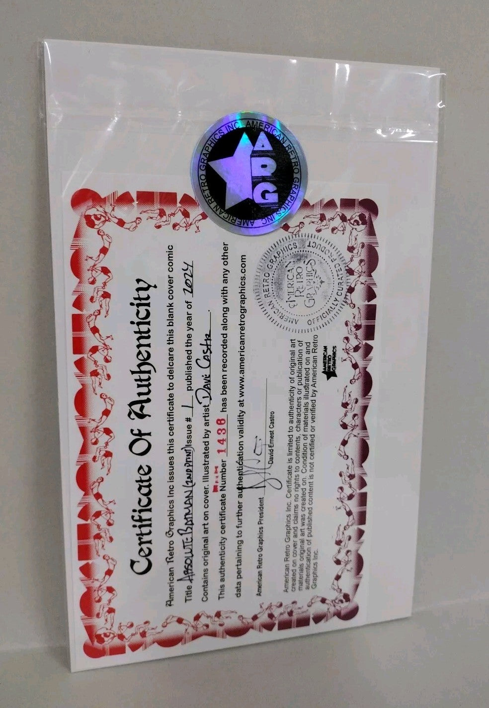 Absolute Batman 1 (2024) DC Comic Sketch 4th Variant Cover W Original DCastr Art