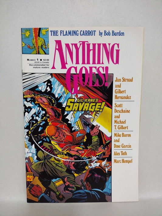 Anything Goes 1 (1986) Comic Journal Bob Burden Flaming Carrot Michael T Gilbert