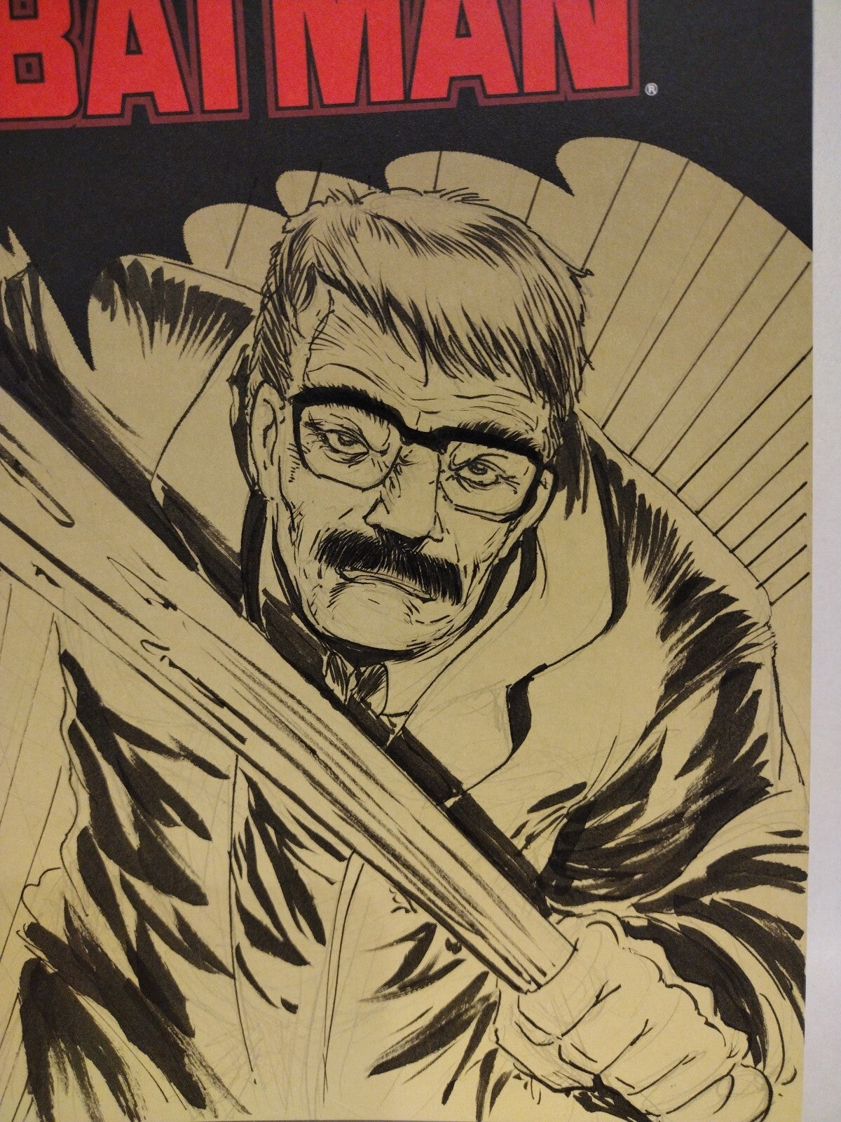 Batman #404 Comic Year One Facsimile Blank Cover Comic W Original Dave Castr Art