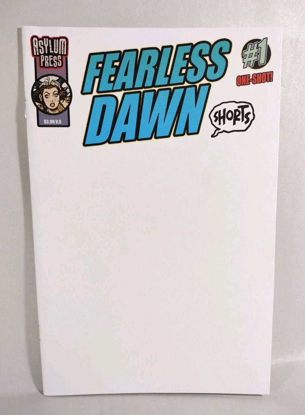 Fearless Dawn Shorts #1 (2022) Asylum Press Blank Sketch Variant Cover Comic NM