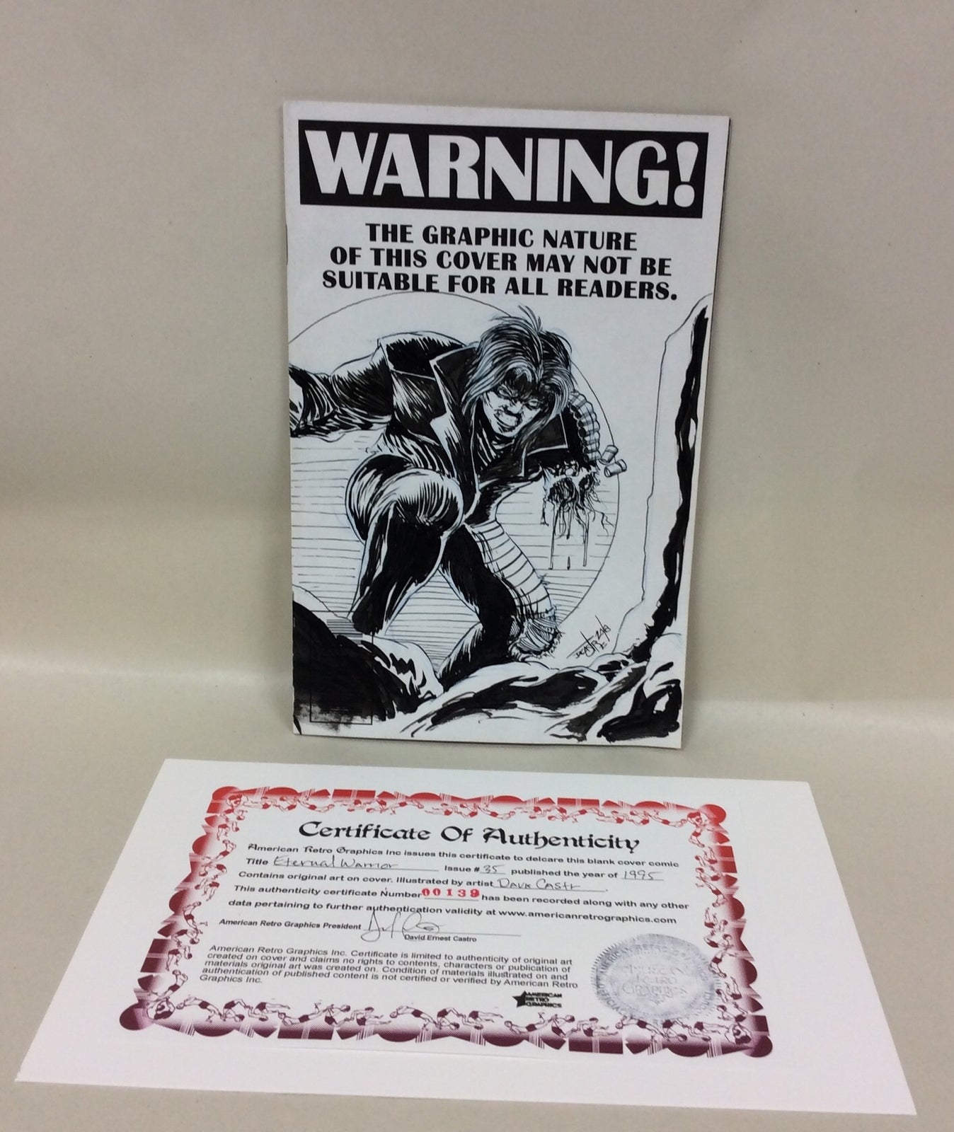 Eternal Warrior 35 (1995) Valiant Sketch Cvr Variant Comic W Original Art DCastr