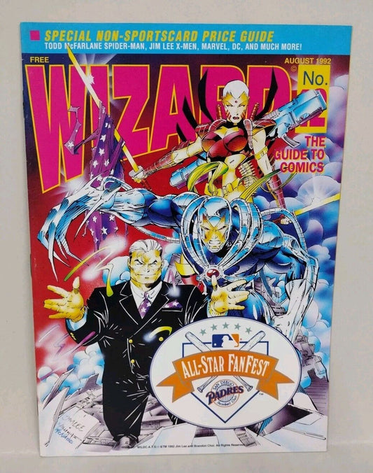 Rare Wizard Magazine (1992) Jim Lee All-Star Fanfest San Diego Padres Giveaway