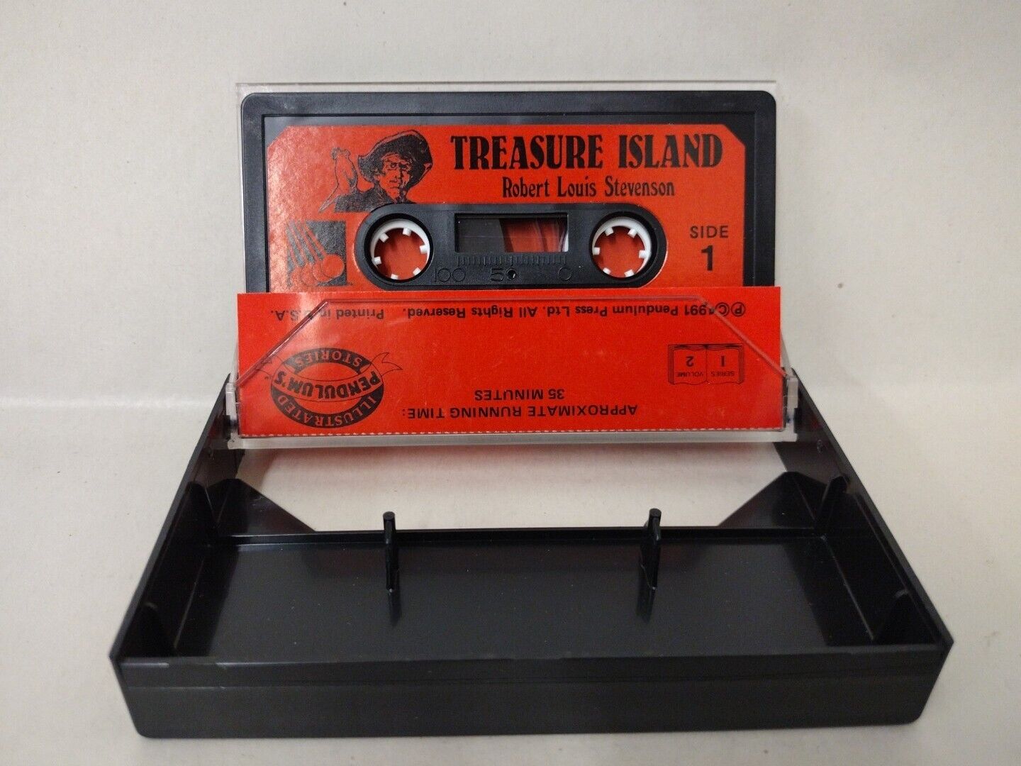 Treasure Island (1991) Pendulum Press Cassette W Piracy Booklet + Postcards