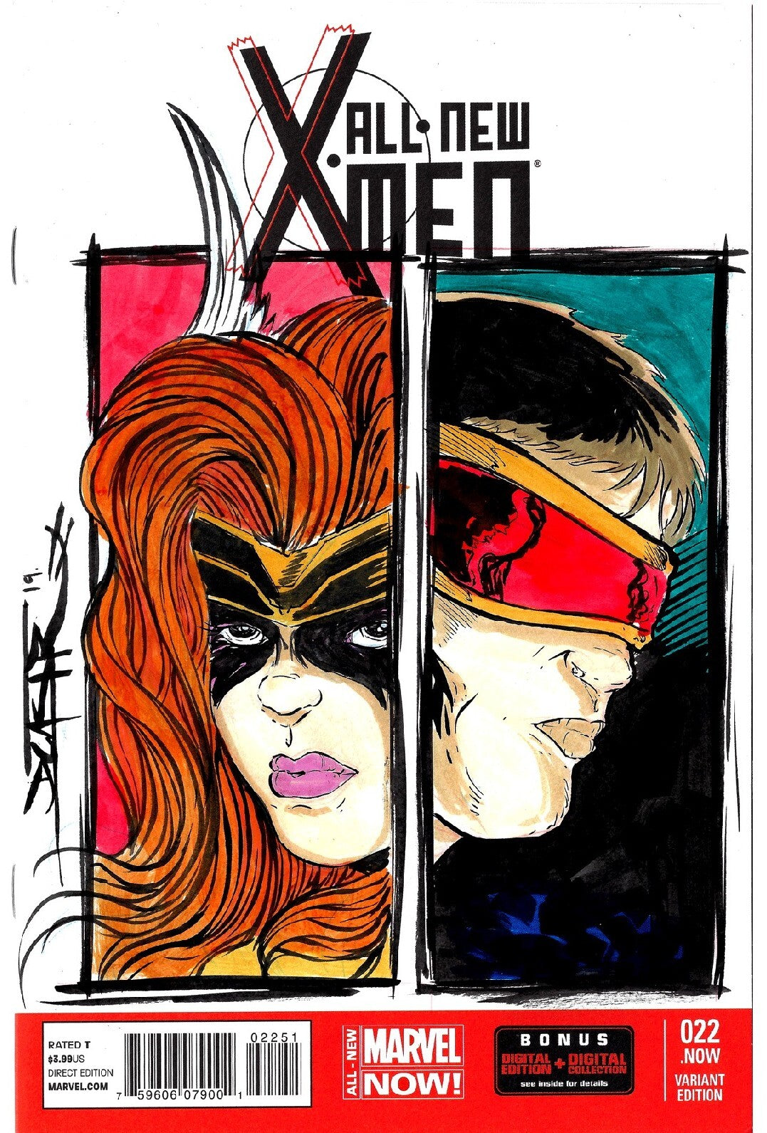 All New X-Men #22 (2014) Blank Cover Variant Comic W Original Angela Art ARG COA