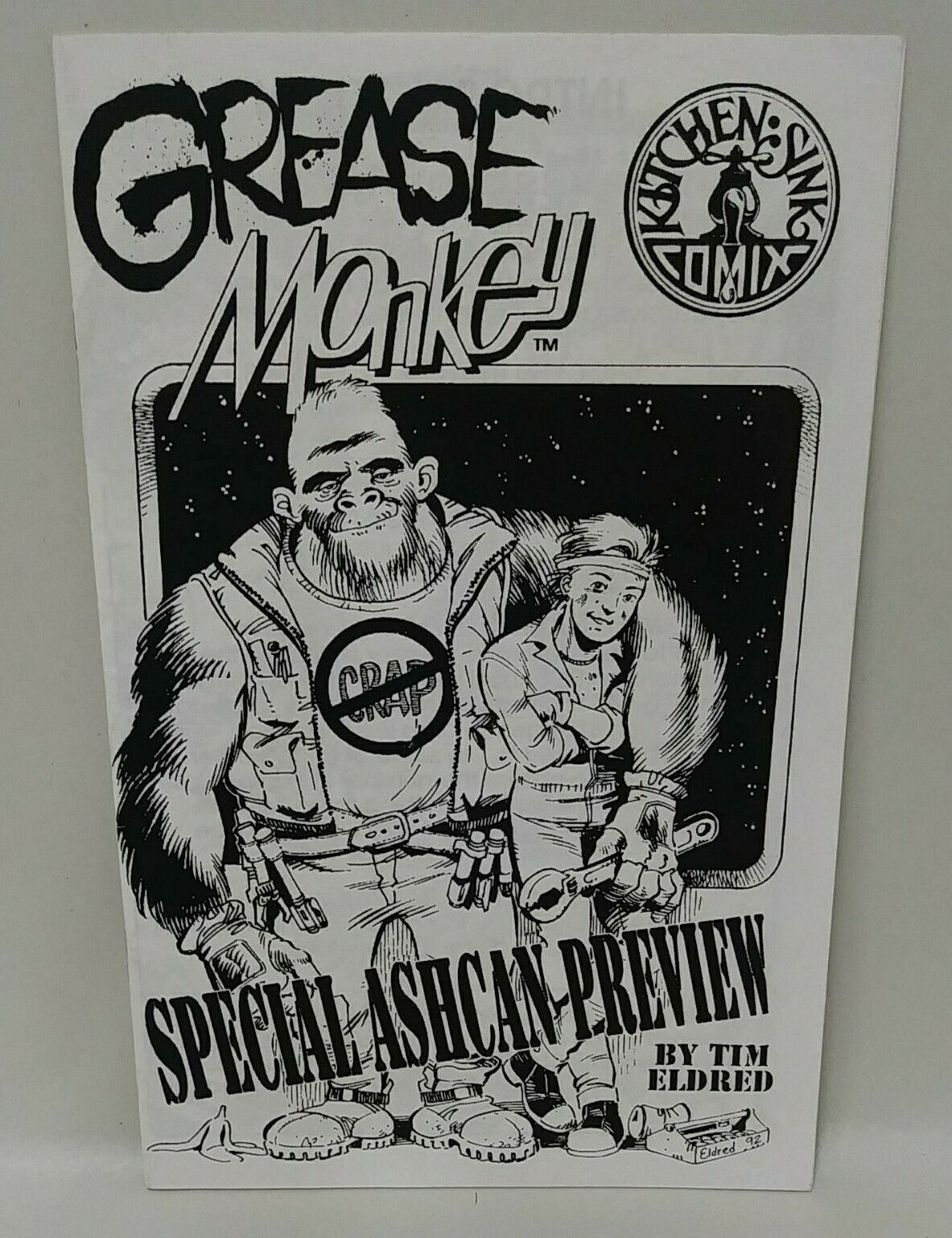 Grease Monkey (1995) Ashcan w Postcards Kitchen Sink Comic Tim Eldred