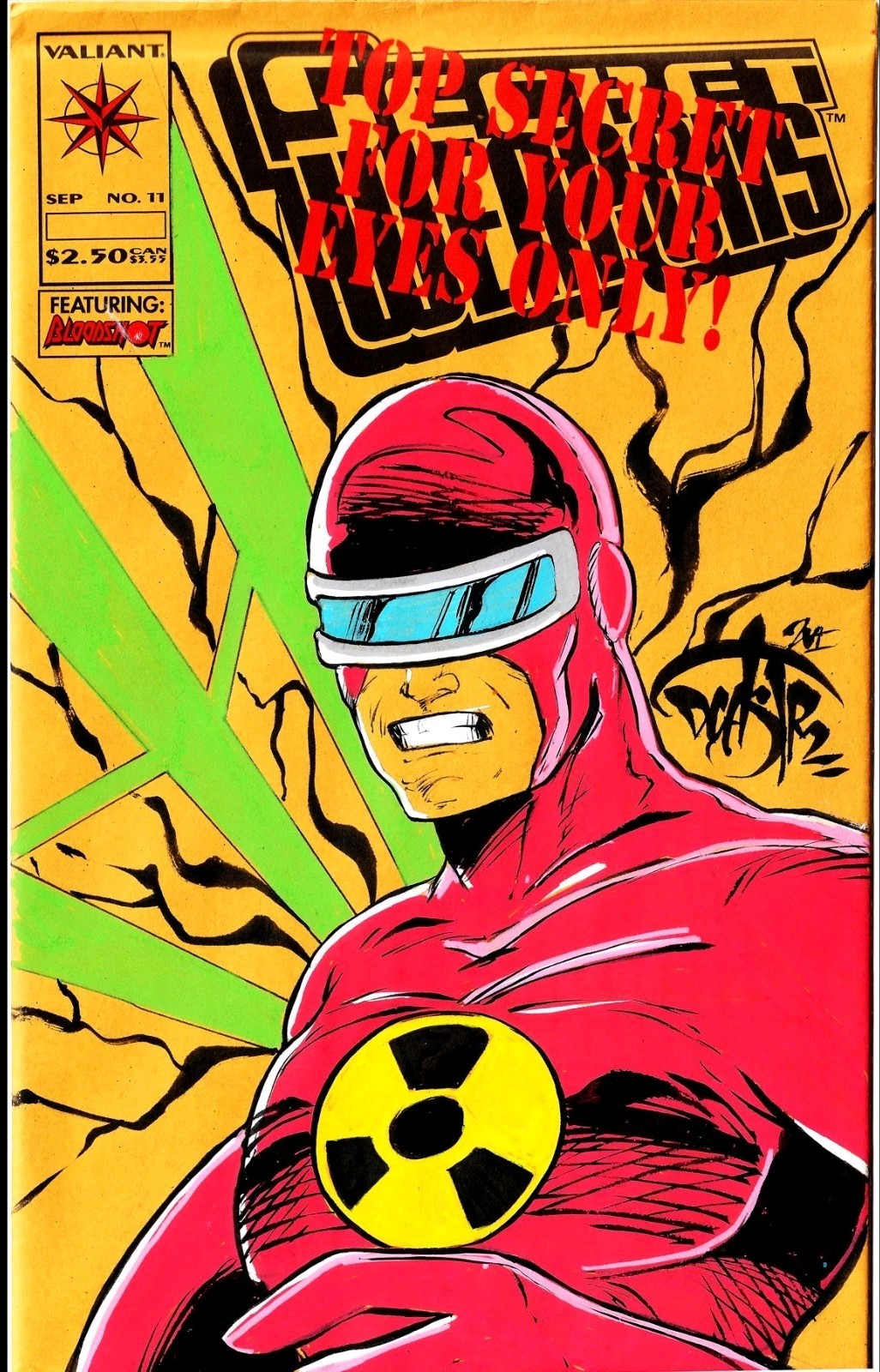 Secret Weapons #11 (1994) Valiant Comic Sealed W Original Dave Castr Solar Art