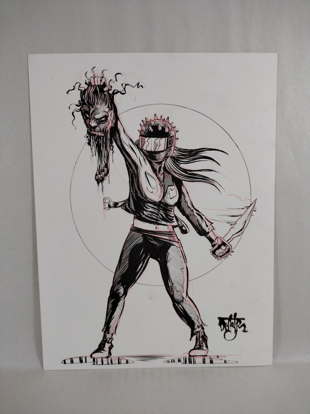 She That Kills The Dead (2025) Original 9 X 12" Dave Castr Inked Art W COA