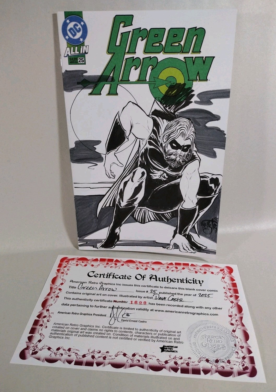 Green Arrow #25 (2026) DC Comic Sketch Variant Cover W Original Dave Castr Art