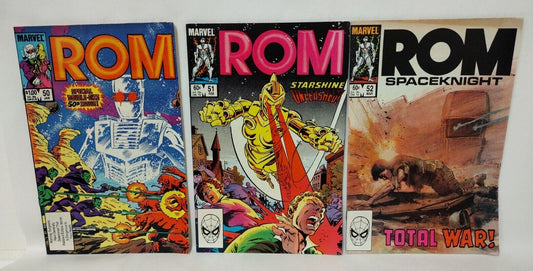 ROM (1984) Marvel Comic Lot #50 51 52 