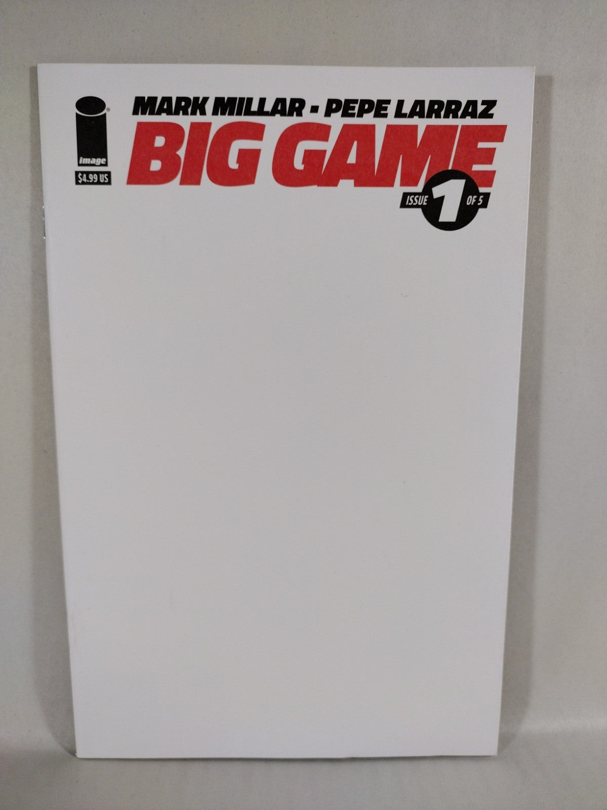 BIG GAME #1 (2023) Image Comic Blank Sketch Variant Cover NM Millarworld Nemesis