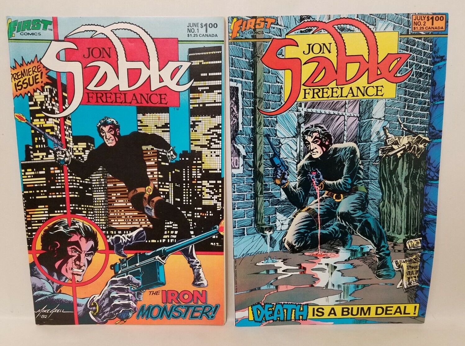 Jon Sable Freelance (1983) #1-10 1st Appearance & Origin Mike Grell First Comics