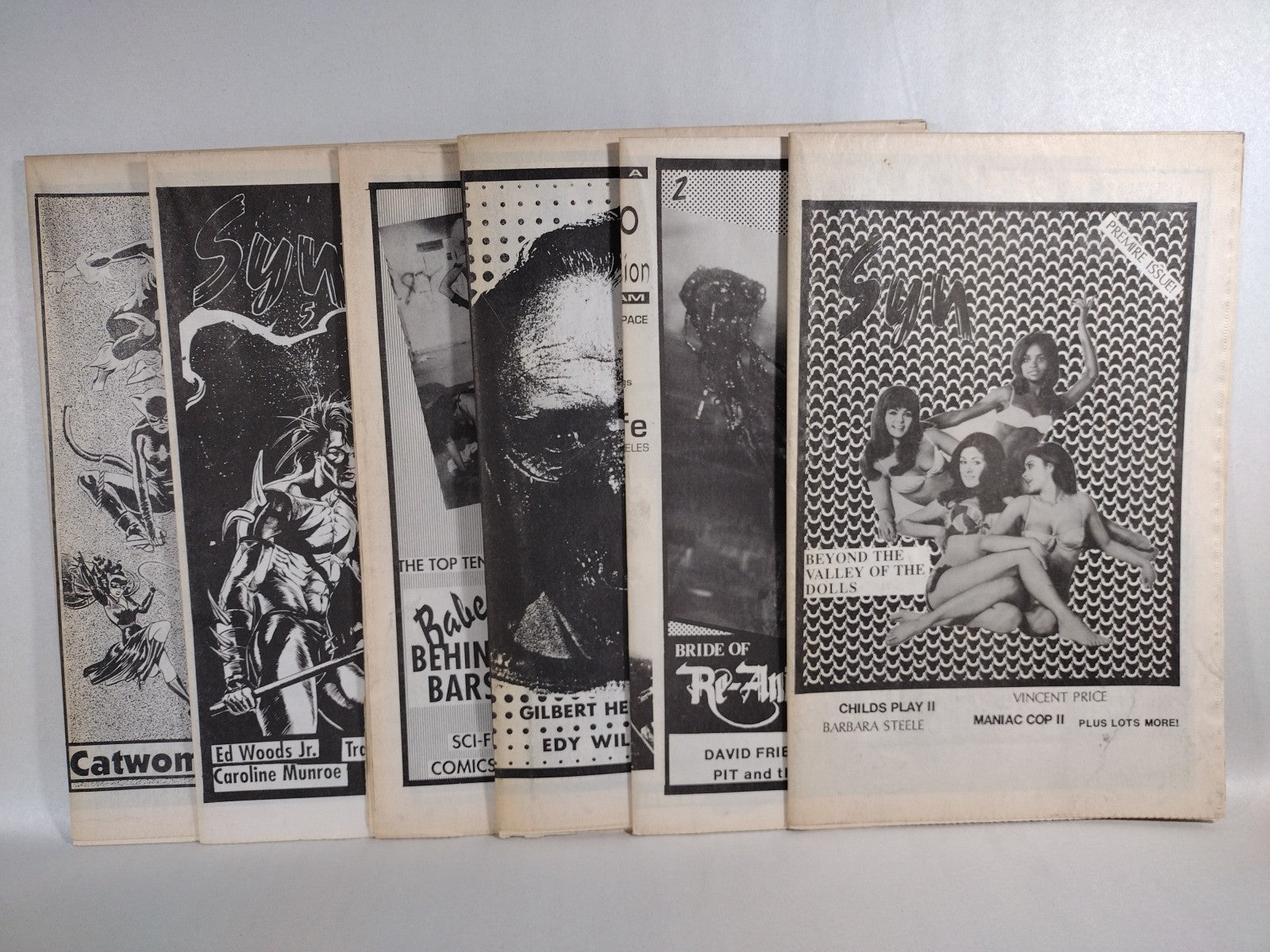 Syn Magazine (1990) Complete Newspaper Run 1 2 3 4 5 6 Horror Movie Comic Run