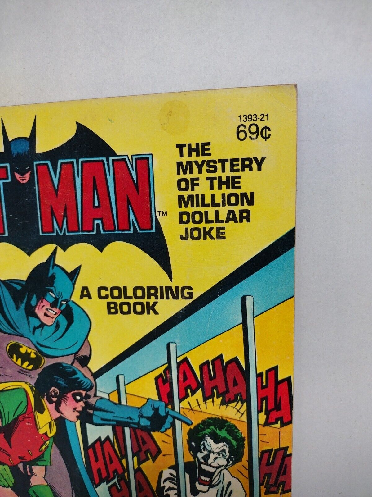 Batman (1980) Whitman Coloring Book Mystery Of The Million Dollar Joke Unused