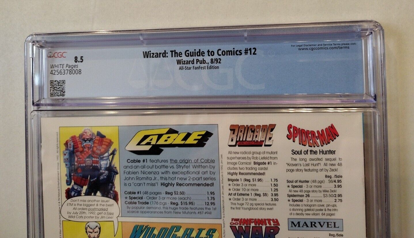 Wizard Magazine 1992 Jim Lee All-Star Fanfest San Diego Padres Giveaway CGC 8.5