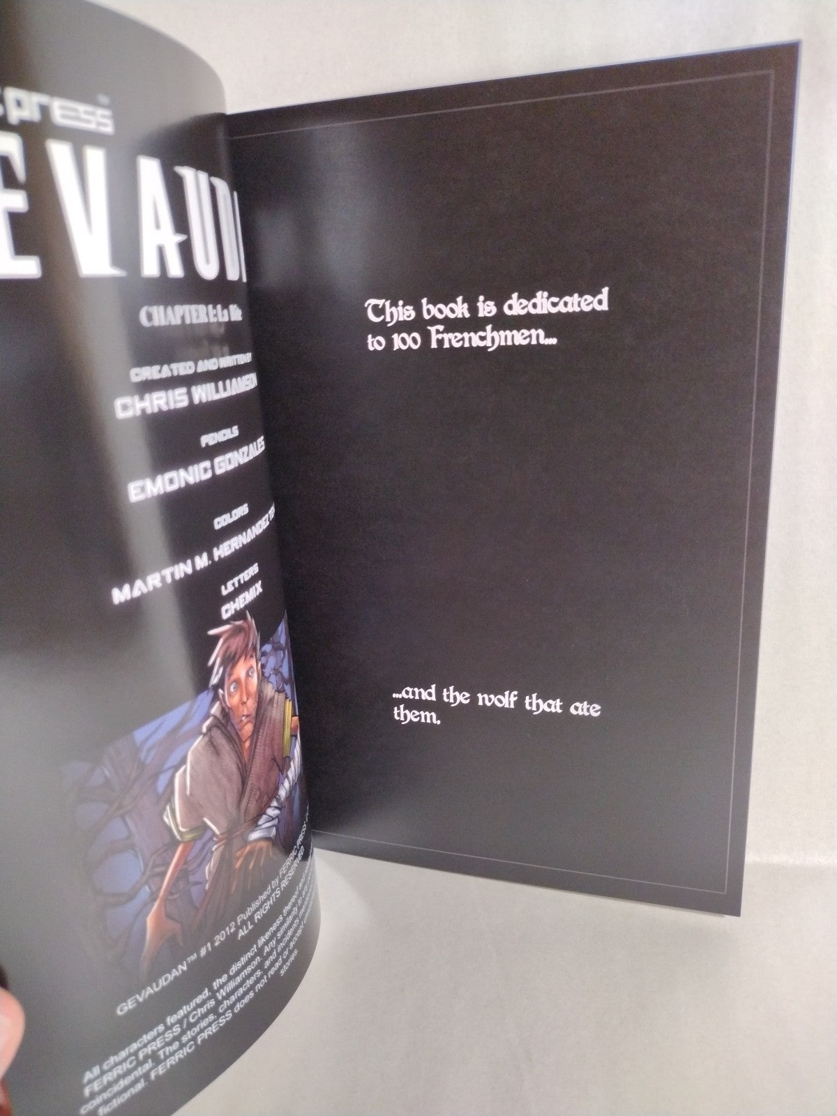 Gevaudan #1 (2012) Ferric Press Werewolf Comic Emonic Gonzales VF