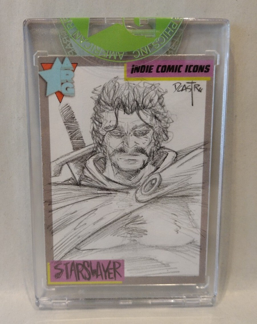 Indie Comic Icons Sketch Card w Original Starslayer Art DCastr (2023) ARG Sealed