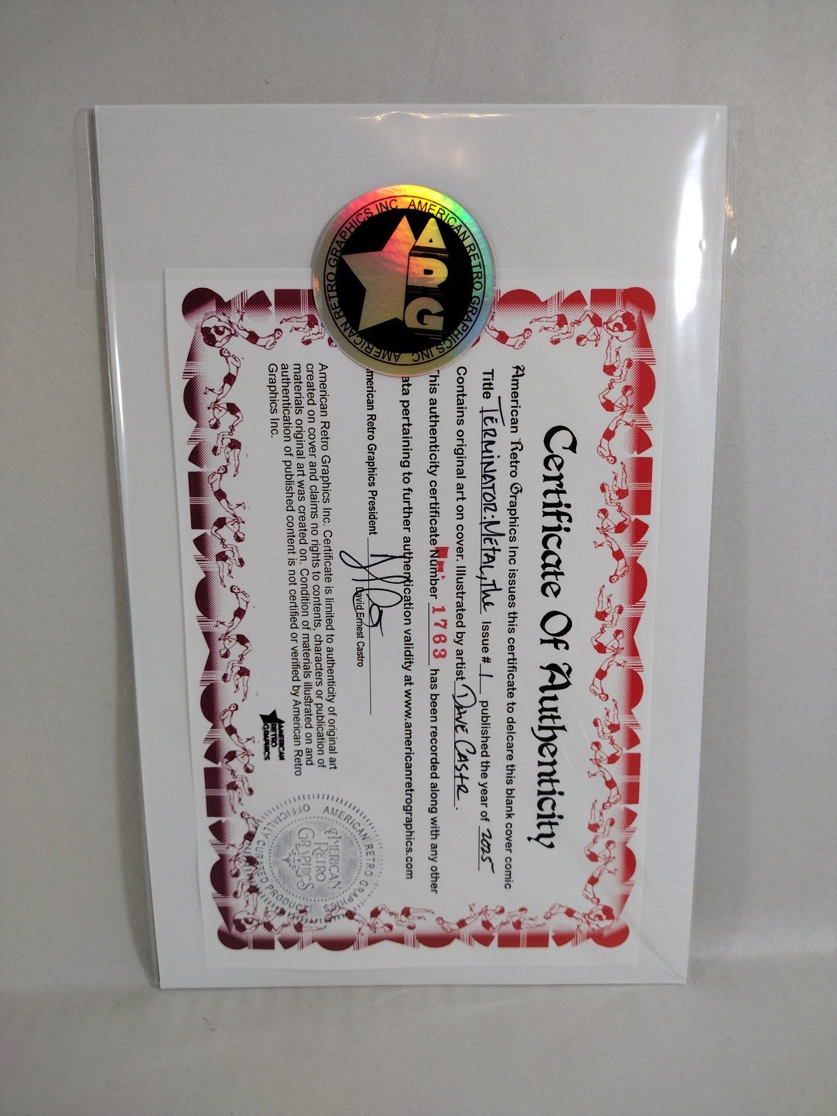 Terminator Metal #1 Dynamite 2025 Comic Sketch Variant Cvr W Original DCastr Art