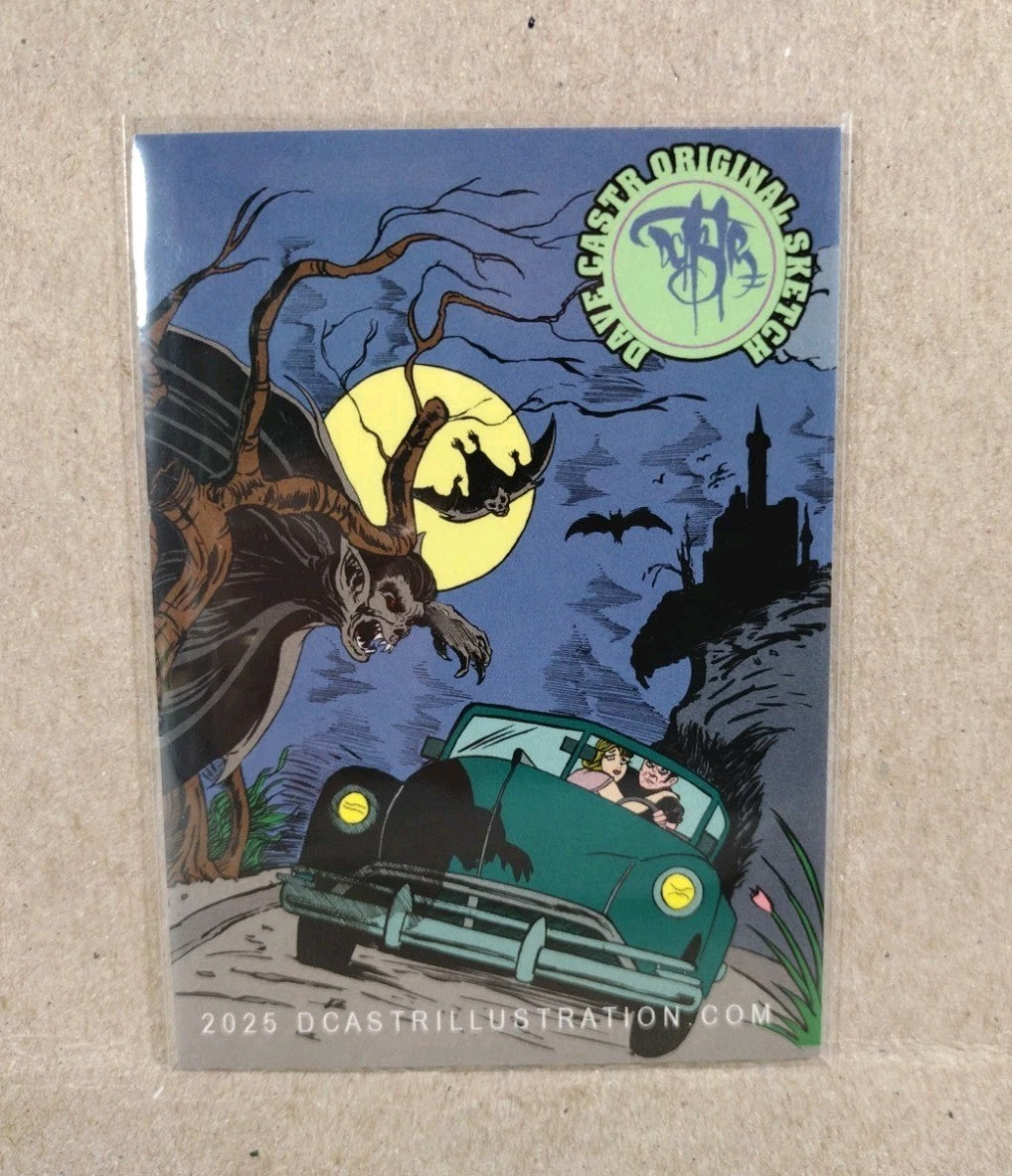 Dave Castr Crusin (2025) OAC Sketch Card W Original Marvel Hawkeye Art ACEO