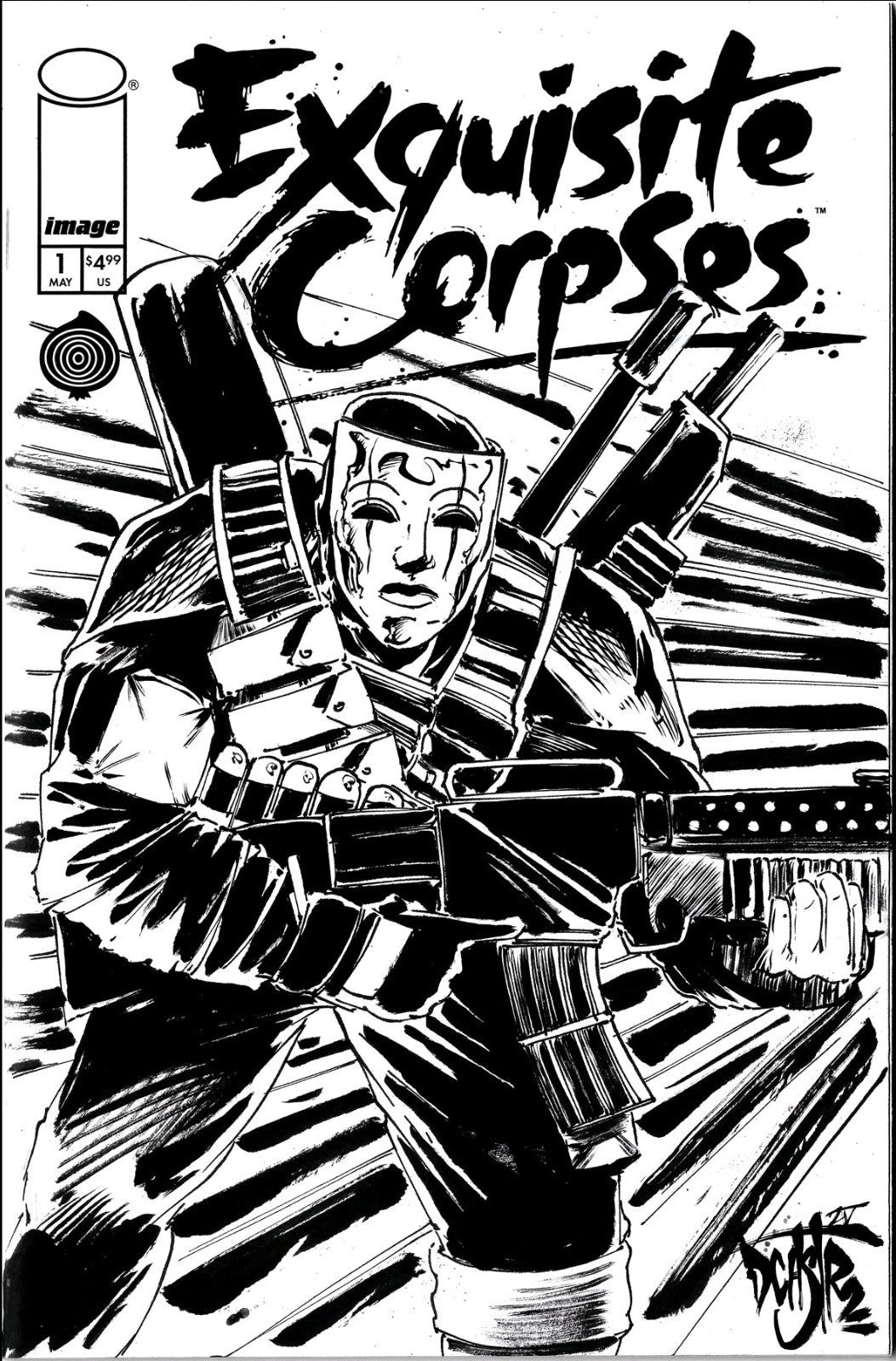 Exquisite Corpses #1 Image Comic Sketch Cover Variant W Original Dave Castr Art