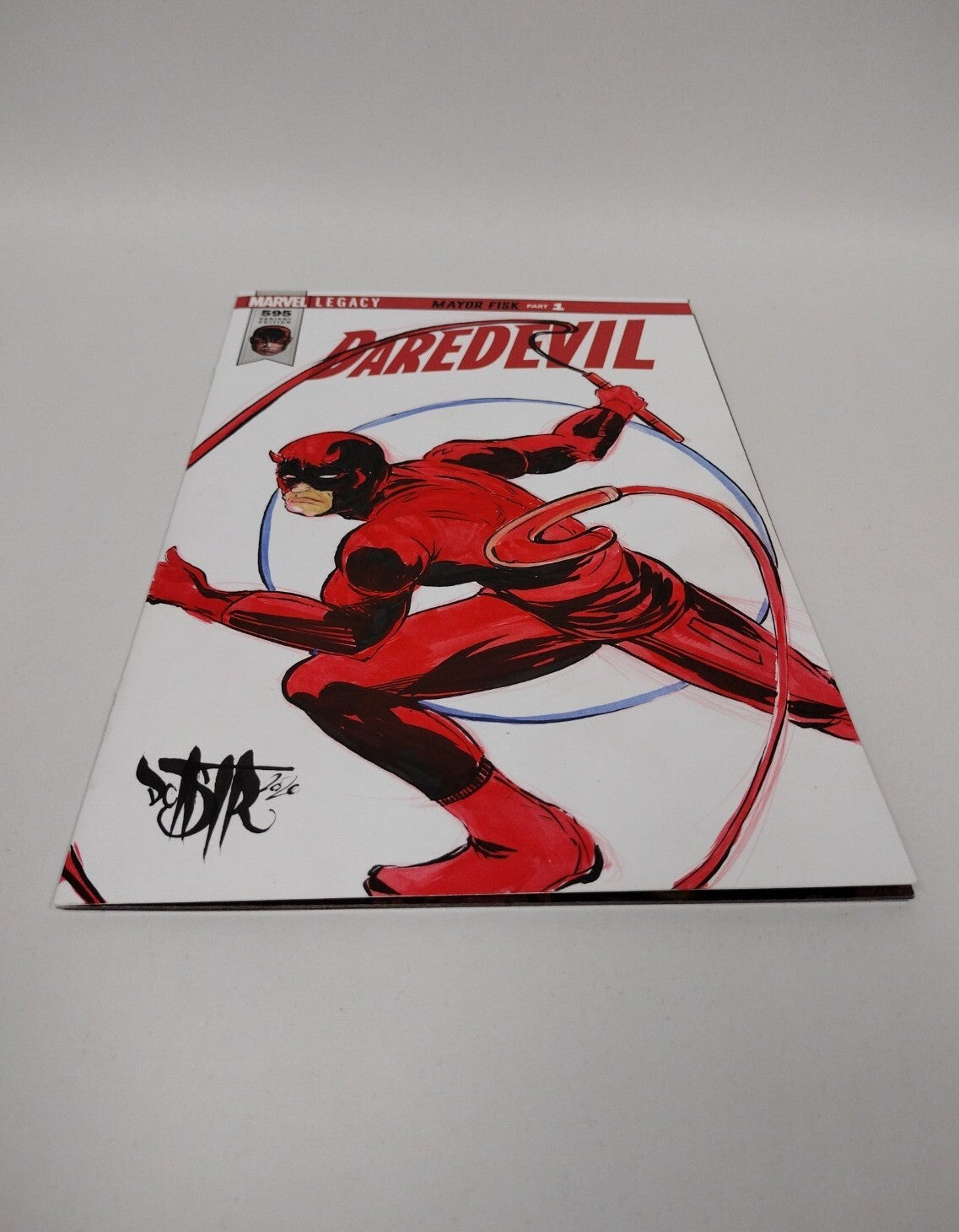 Daredevil #595 (2018) Marvel Sketch Cover Comic w Original Art Dave Castr Art