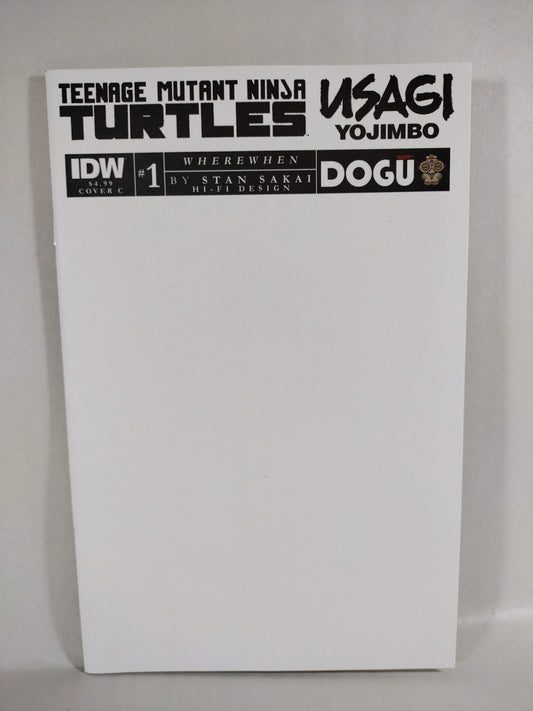 TMNT Usagi Yojimbo Where when #1 (2023) IDW Blank Sketch Variant Cover New NM