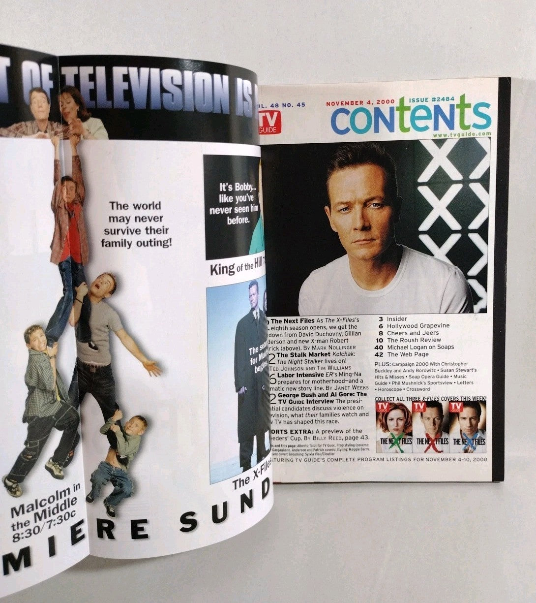 3 TV Guides Variant  X-Files Covers Nov 4th 2000 Gillian Anderson David Duchovny