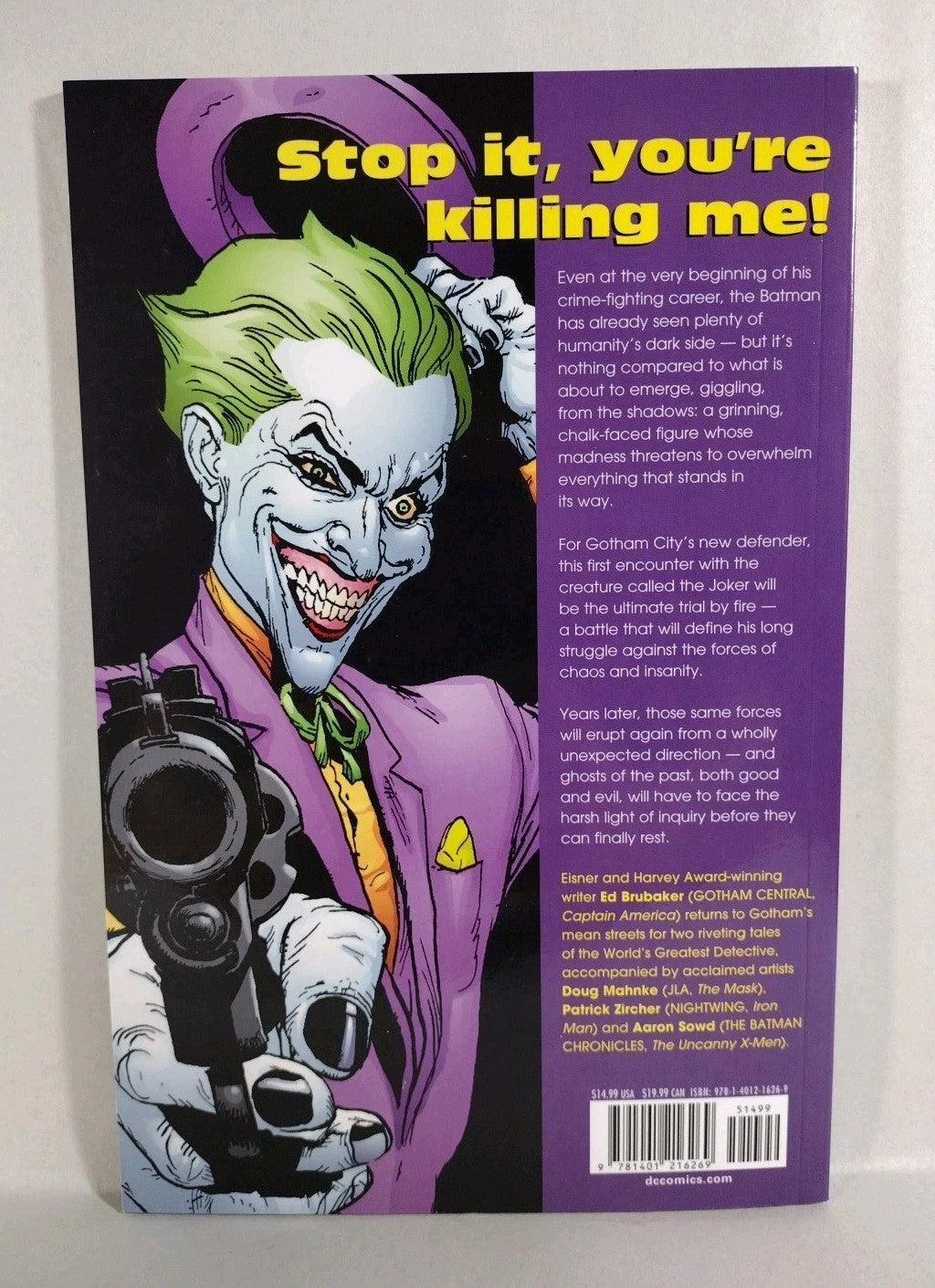 Batman The Man Who Laughs (2008) DC Comics Ed Brubaker Mahnke Zircher TPB New