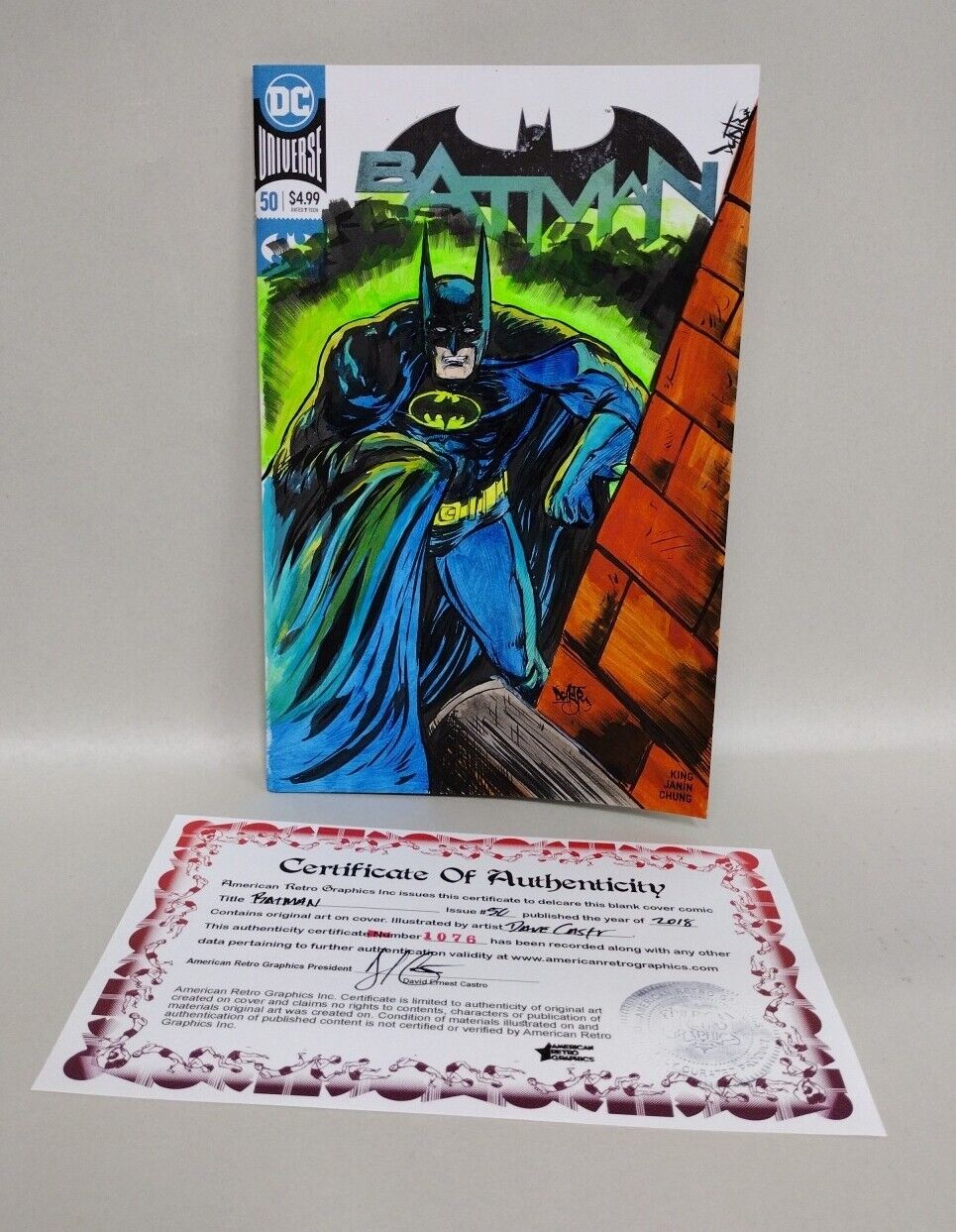 BATMAN #50 Blank Cover Variant Original DCastr Art COA