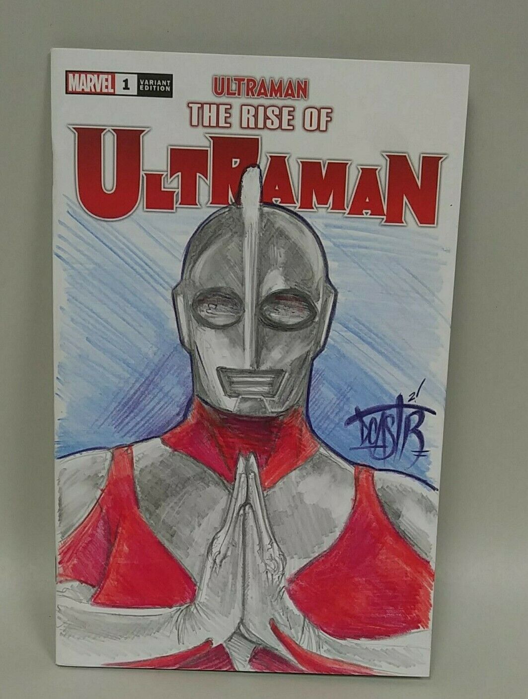 Rise of Ultraman #1 (2020) Blank Cover Variant Comic W Original Dave Castr Art