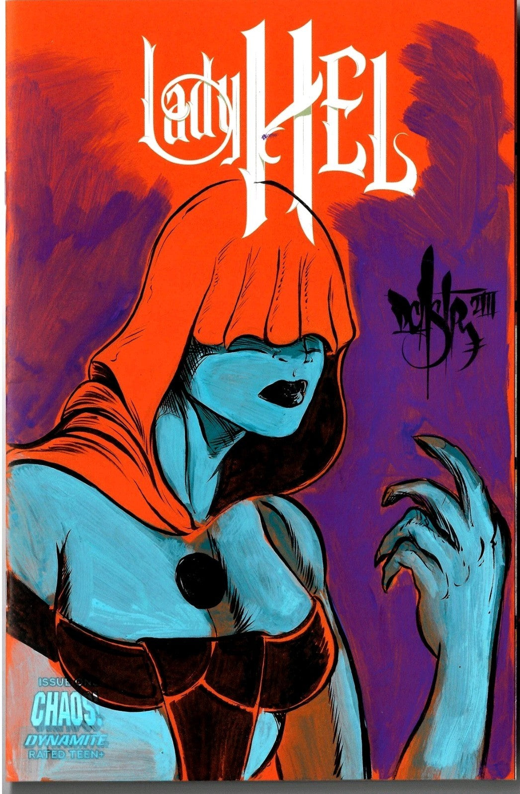 Lady Hel #1 (2023) Dynamite Red Sketch Cover Var Comic w Original Art Dave Castr